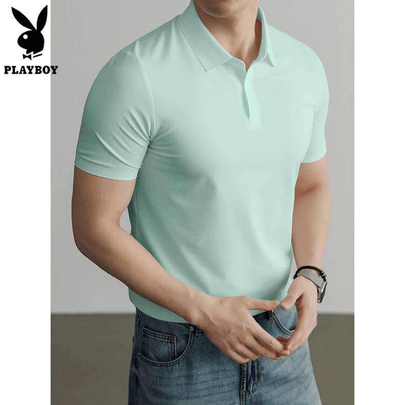 

PLAYBOY Men s Half-Zip Quick-Dry Polo Shirt 4XL