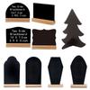10Pcs/Set DIY Wooden Message Board Reusable Erasable Writing Plate Reminder Chalkboard  Coffee House