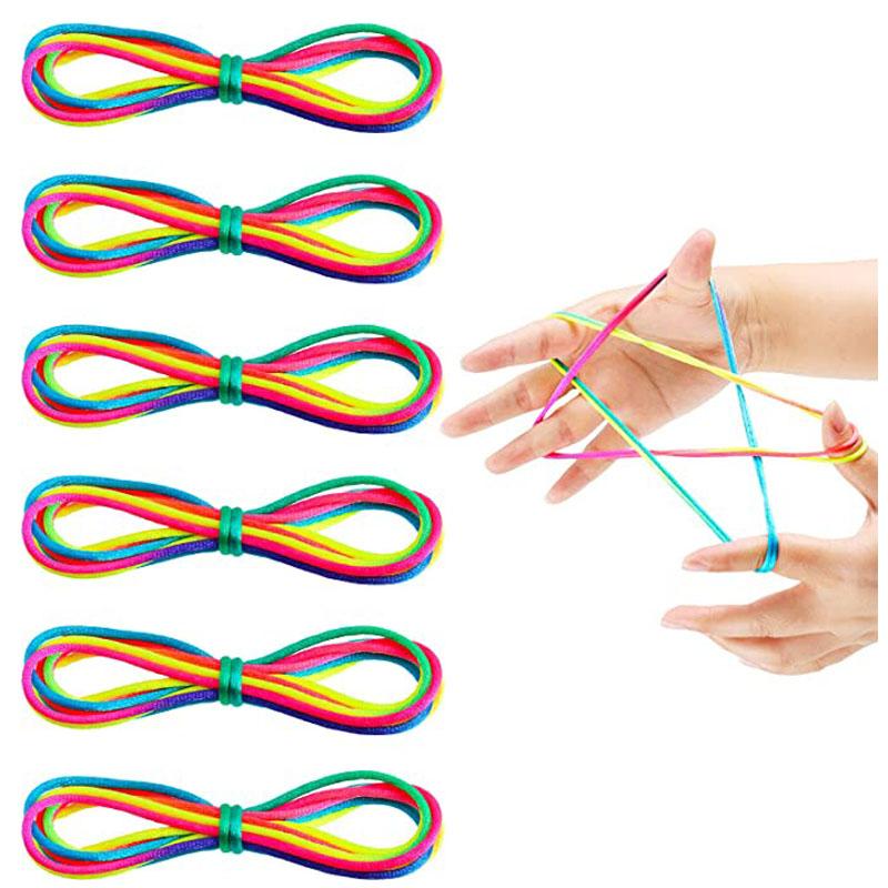 3Pcs Rainbow Rope Finger Games For Kids Toddler Threading Toy Juguetes Niñas Xxx De 3 6 8 12 15 Años Kinder Spiele