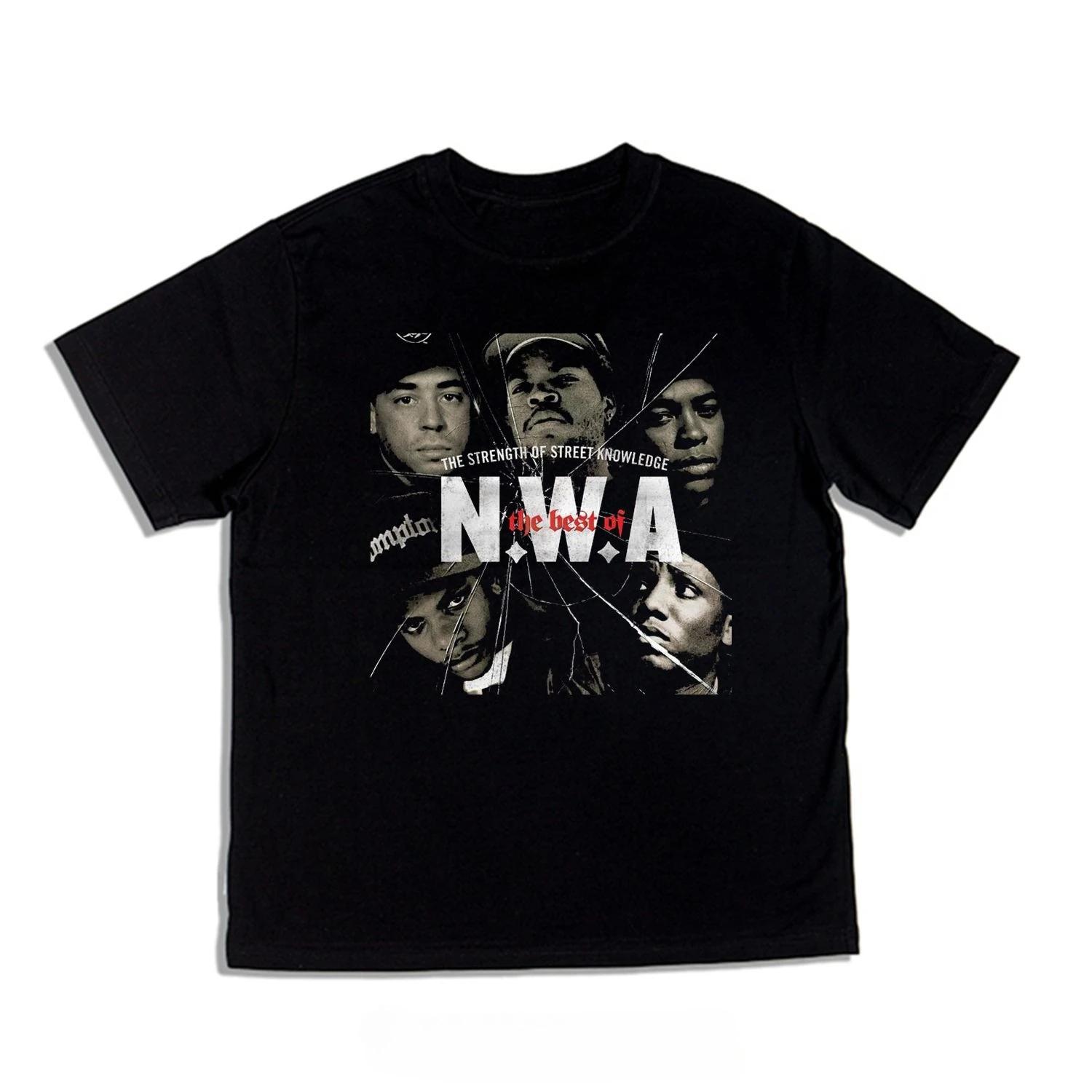 

2025 новий модель Gang Rap Hip Hop N.W.A Гурт Альбом Друкована Футболка Круглий виріз Вільний Панк Стиль Чоловіча та Жіноча Літня Бавовняна Спор M