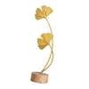 Goldene Ginkgoblatt-Statue Dekorative Moderne Eisen-Ginkgoblatt-Desktop-Ornament für Tischplatte Eingangsbereich