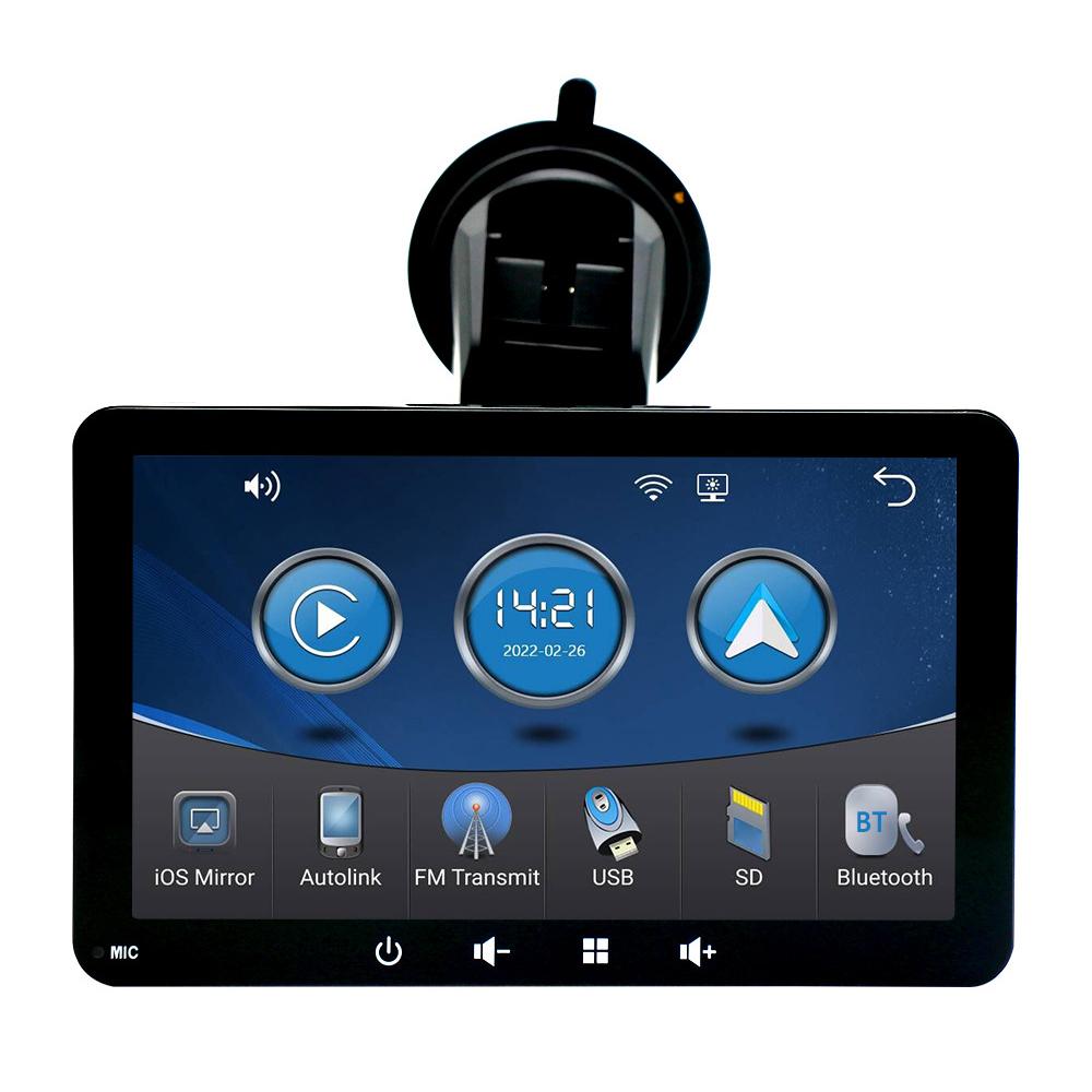

W507B 7-inch HD Touch Screen Car Play 2.4GHz WiFi Portable Car Stereo with Suction Holder Type A