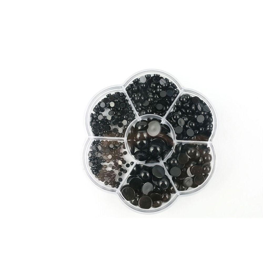 

Funny Toy Plush Safety Eyes Doll Accessories Plastic Eyes for Dolls Bear Eyes Round Flat Black Eyes чёрный