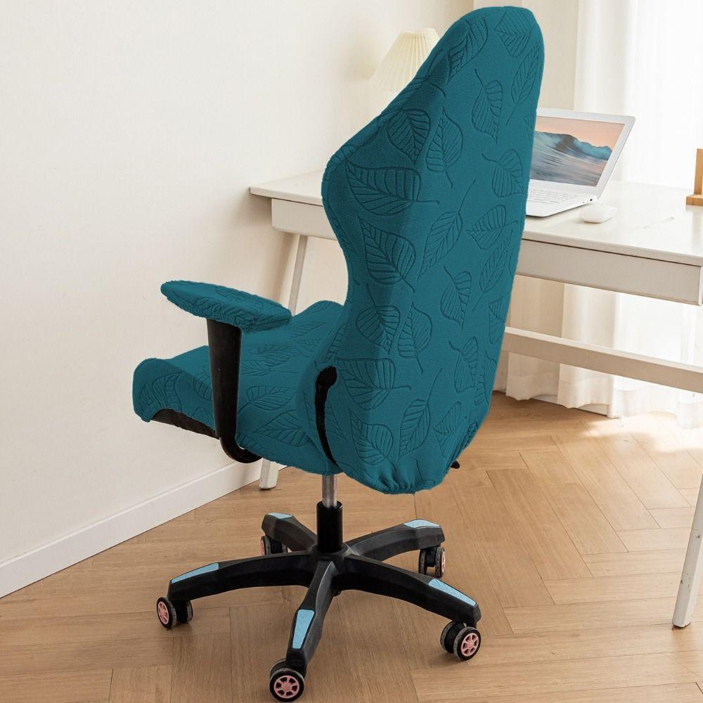 Dustproof Armchair Slipcover Jacquard Pattern Elastic Seat Cover Office Seat Cover Computer Room