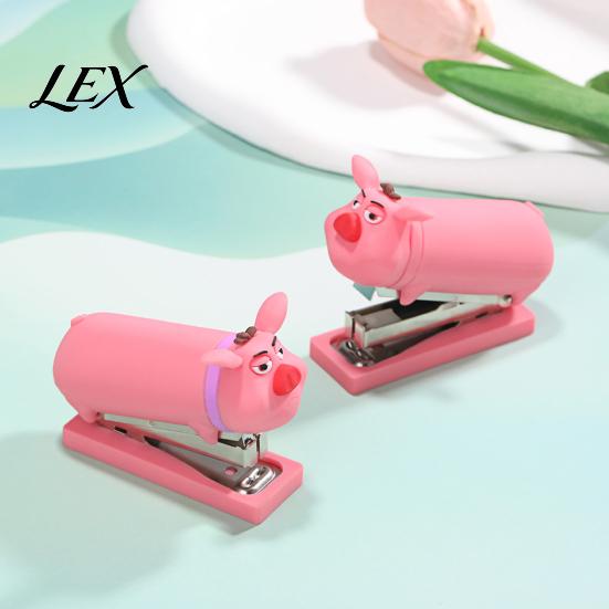 Cartoon Pig Stapler for Back to School Mini Stapler, Cute Shape, Portable Lightweight PVC Small Binding Tool Notebooks Shell Tool, Handheld And Office