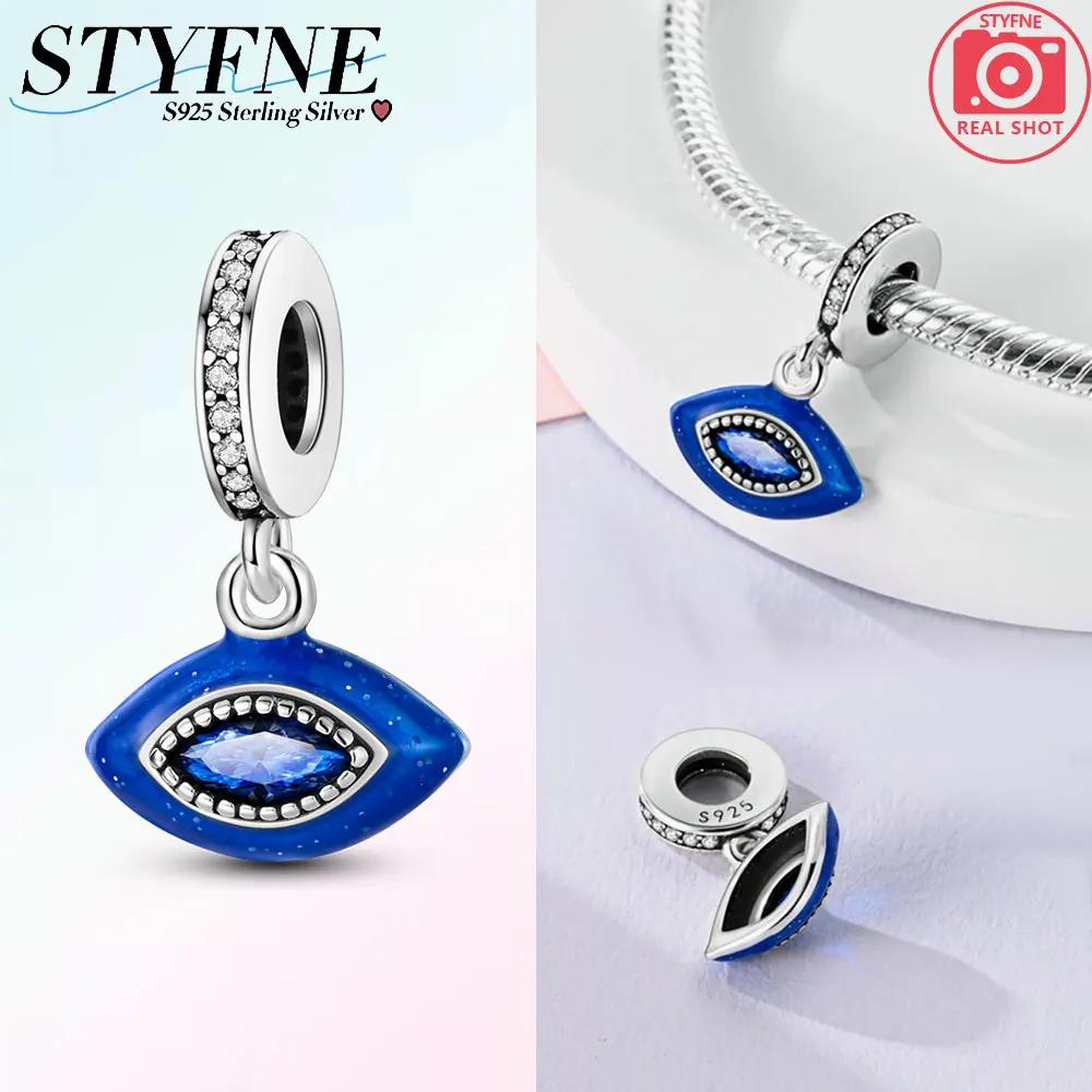 Girl Original Metal Charms Azure Zircon Circular Demon'S Eye Infinity Sun Pendant Fit Bangle Fine Gift Make your own Accessory Accessory Elegant