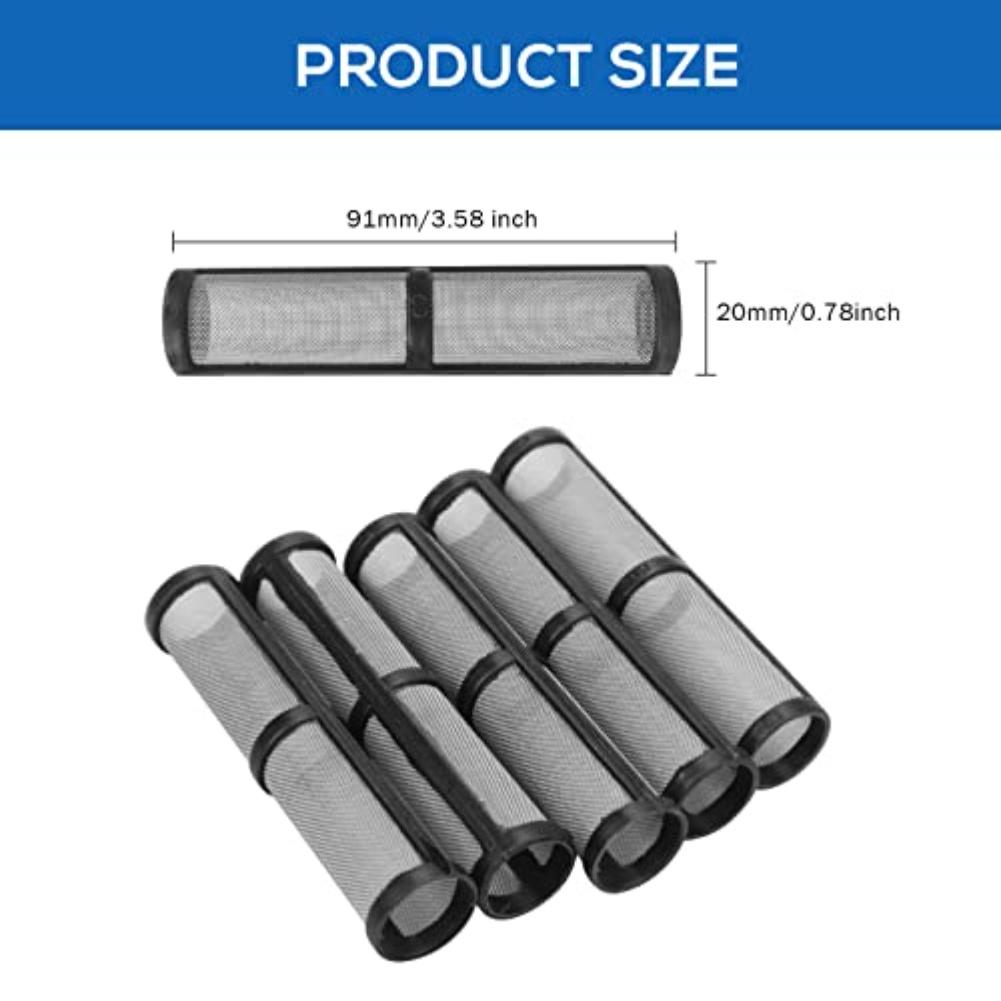 5pcs Airless Sprayer Filters Stainless Steel 60 Mesh Replacement Filter Pump Manifold Strainer For Airless Paint Sprayers