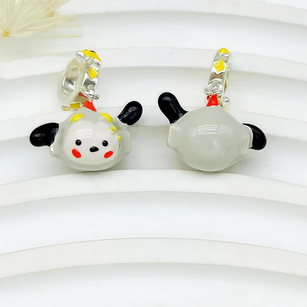 DIY Hand-Painted Pacha Dog Anime Beads for Cute Jewelry Making