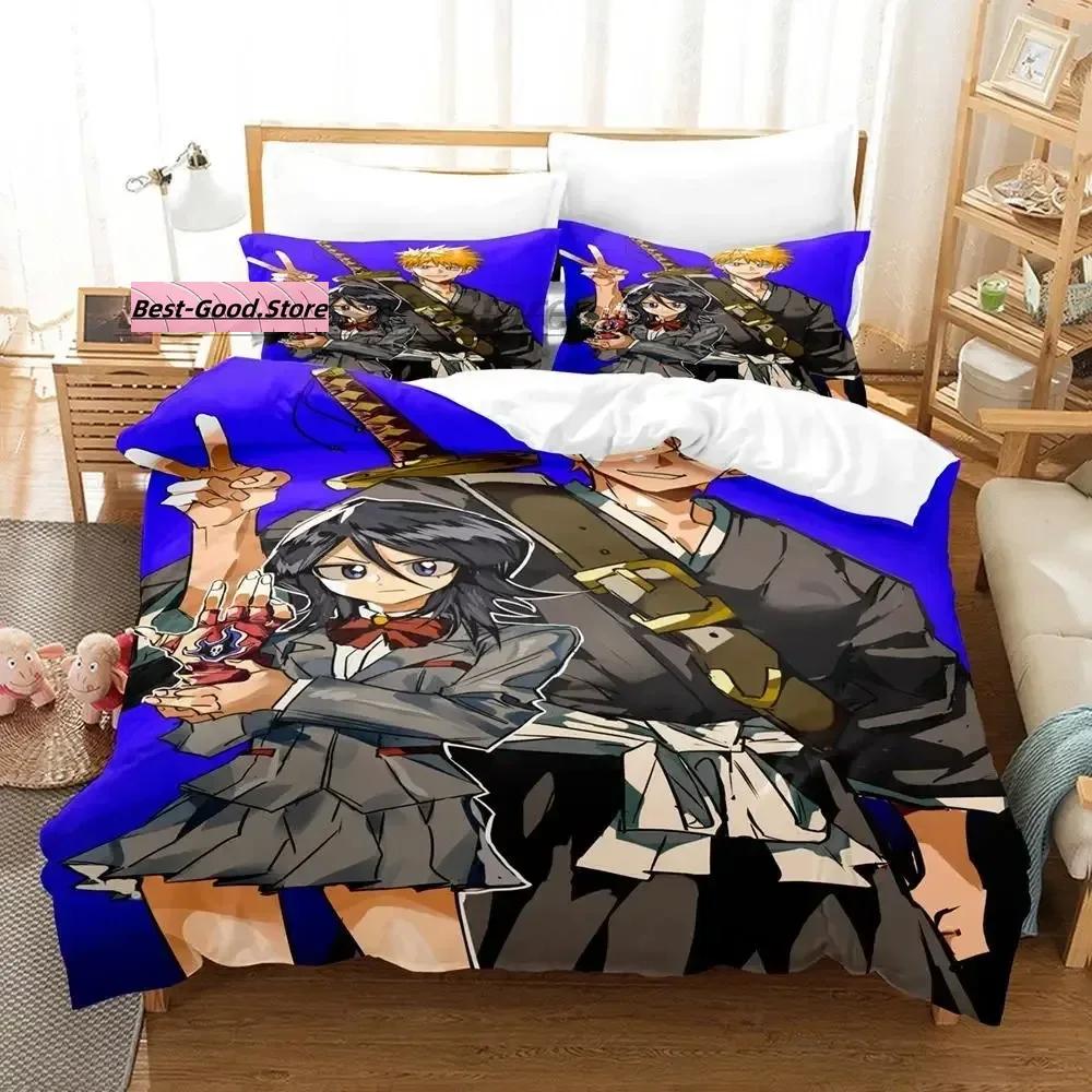 Bleach Kuchiki Rukia Bettwäsche Set Einzelbett Twin Full Queen King Size Bettset Aldult Kind Schlafzimmer Bettbezug Sets 3D Druck Anime 2022