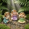 Small Shelf Decor Items Garden Fairy Figurine, Hand-Painted Resin Statue with Wings, Indoor Outdoor Yard Birthday Gifts for Kids Lawn Decor,
