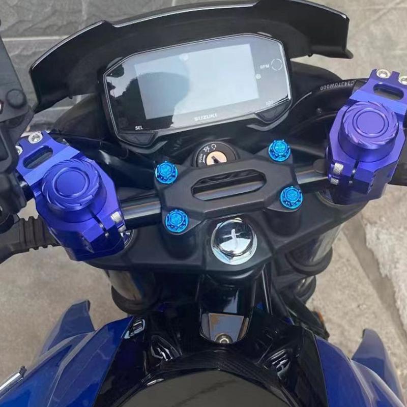 30 szt. Zestaw nakładek na śruby motocyklowe Zestaw Pokrowce na nakrętki i śruby silnika Ozdobne nakładki na śruby głowicy i korpusu Akcesoria do modyfikacji motocykla