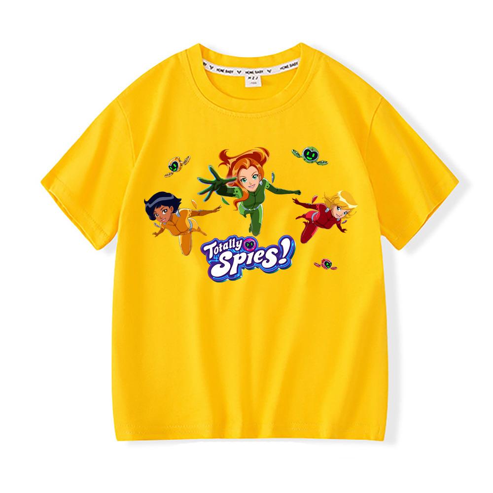 Totally Spies Manga Graphic Printing TEES 2026NEW 100%Cotton Round Neck Cartoon Boys/girls T Shirt Cartoon Print Cute Manga Tee-shirt Anime T-Shirts