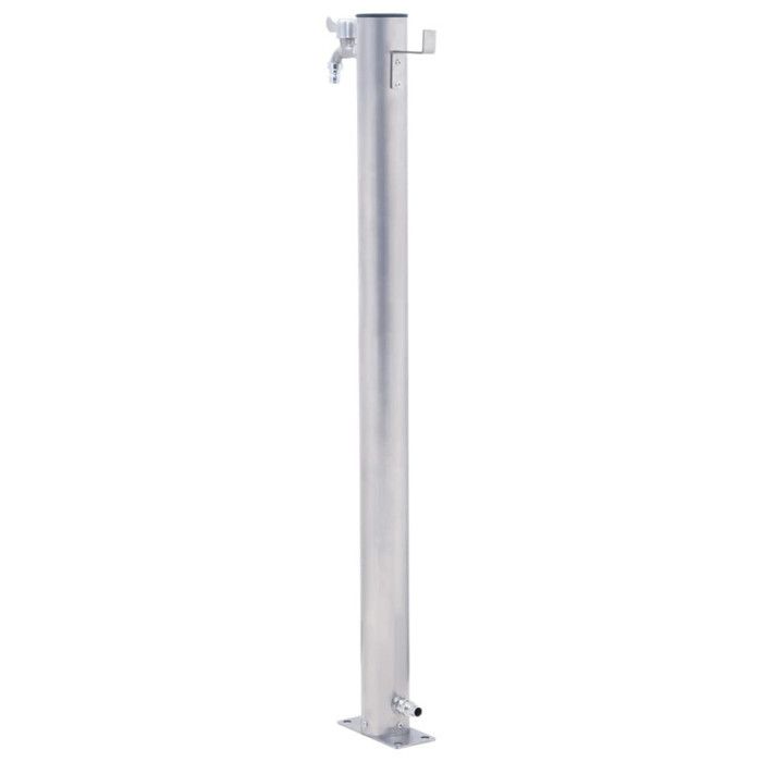 Colonne à eau de jardin 40 cm acier inoxydable rond