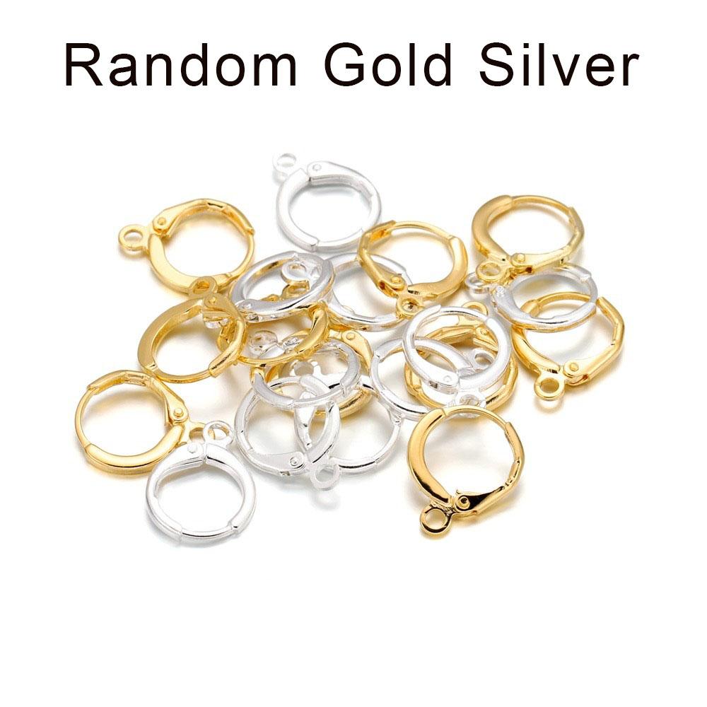 20pcs/lot 14*12mm Gold Earring Hooks Wire Settings Base Hoops Earrings For Jewelry Making Findings Supplies Diy Earrings