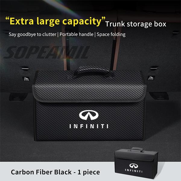 Infiniti Q50 Q70 QX30 QX50 QX55 QX56 QX60 QX70 QX8 JX35 EX25 FX35 G37 M35 ESQ Car Trunk Storage Box Foldable Stowing Tidying Bag dzm3