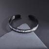 Stainless Steel Ayatul Kursi Cuff Bracelet Islamic Muslim Arabic Scripture Open Bracelet for Women Eid Jewelry Gifts