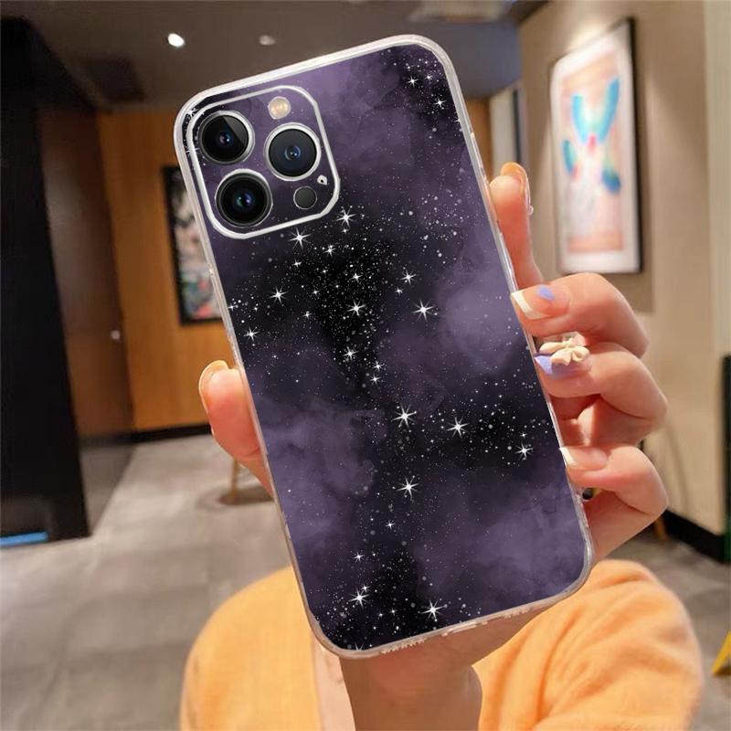 Clound Moon Star Night Phone Case Carcasa Funda For iPhone 17 Pro Max Air 16 15 14 13 Pro Max 15 16 Pro 15Plus Case