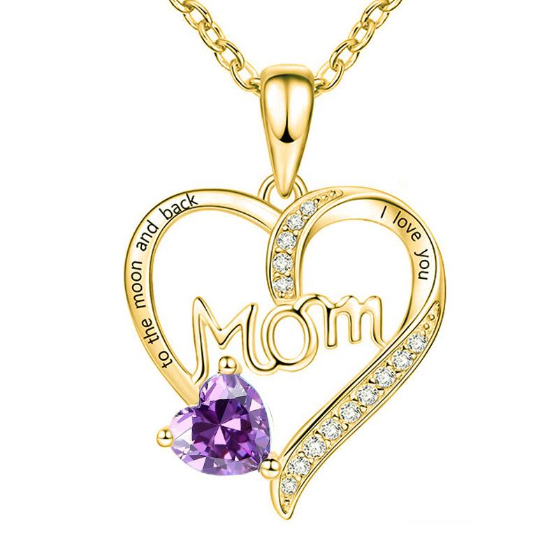 Heart-Shaped Diamond Necklace for New Moms - Mother's Day Gift