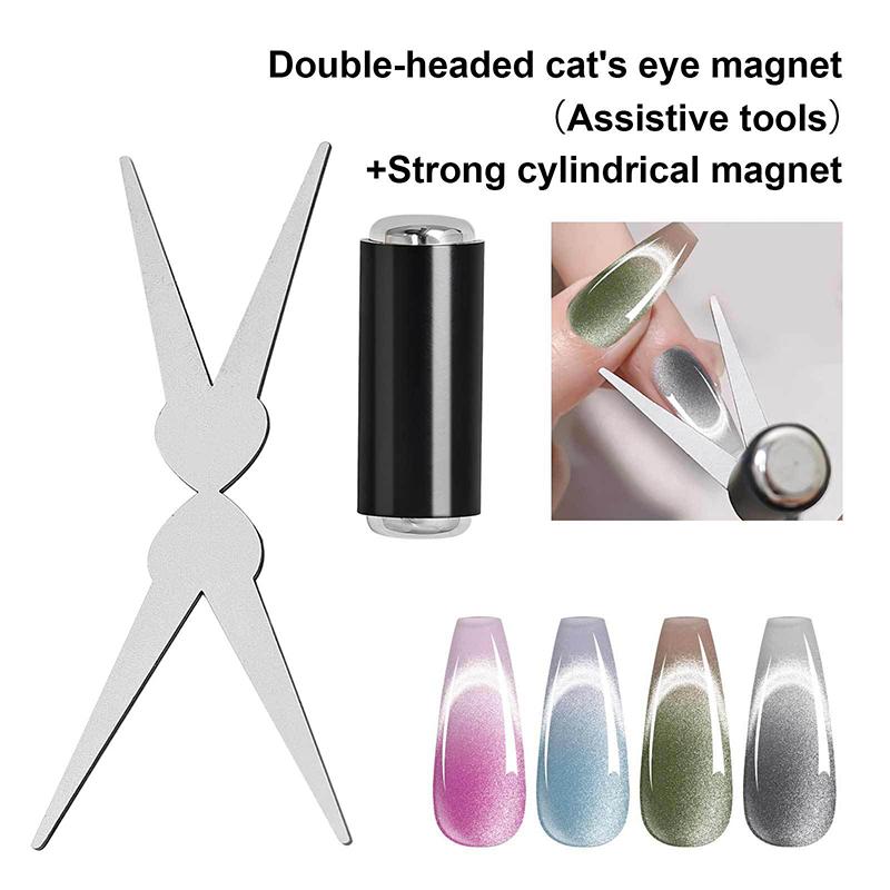 Multifunctional Cat'S Eye Nail Magnetic Stick Super Strong Gel Polish Magnet Pen Cylinder Magnetic Cat'S Eye Magnet Iron Sheet