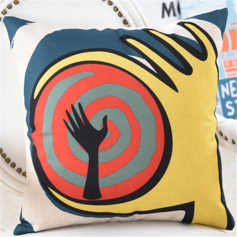45x45cm Fashion Car Sofa Seat Cushion Cover Cotton Linen Throw Pillowcase Home Living Room Bedroom Decoration