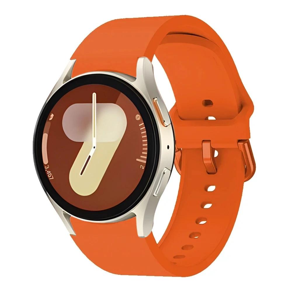 Oryginalny Silikonowy Pasek Do Samsung Galaxy Watch 7/6/5/4 44mm 40mm 5 Pro Sportowa Bransoleta Galaxy Watch 6 4 Classic 47mm 43mm Pasek