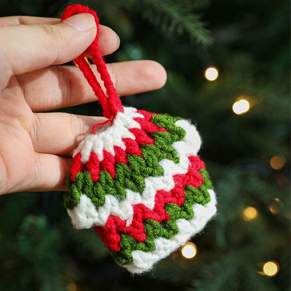 Soft Woven Christmas Tree Pendant Cute Christmas Woolen Socks Ornaments  Home Xmas Decor