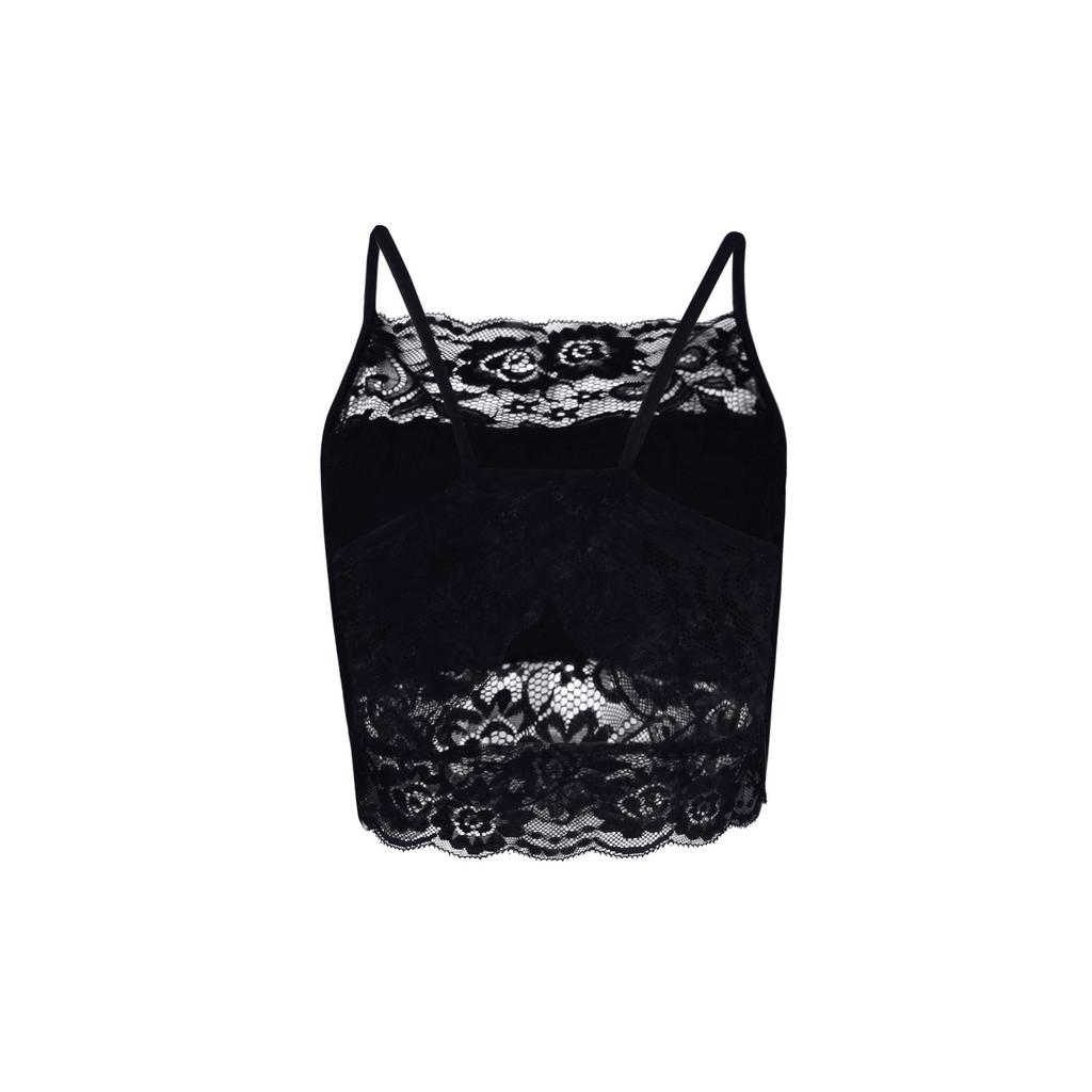 Lace Bralette For Women High Neck Camisoles Racerback Double-