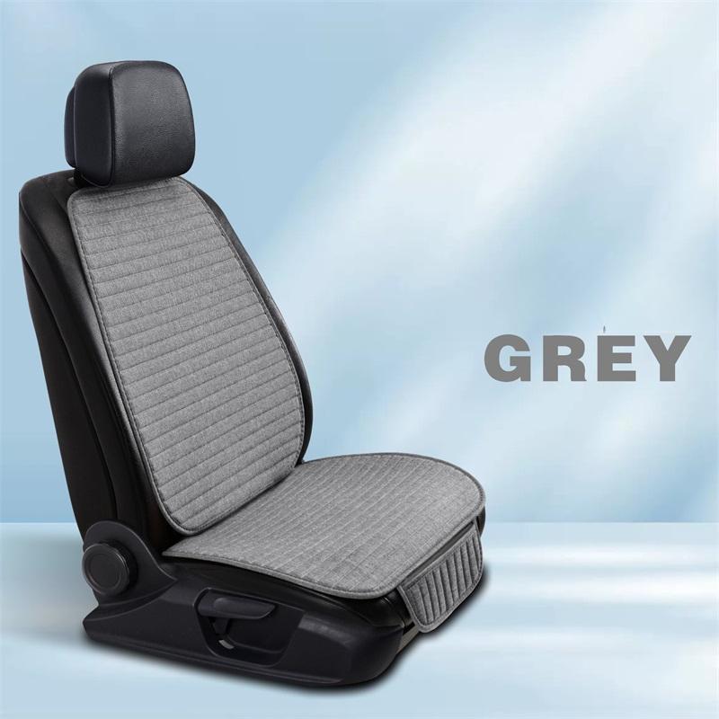 

Льняная накидка на автомобильное сиденье Мягкая и дышащая Передняя Премиальная Подушка сиденья с Нескользящим Протектором Универсальная Подходит для Большинства Автомобилей - 1 шт. Polyester&Four Seasons серый