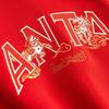 Anta Men's ANTA Letter Embroidered Crew Neck Sweatshirt Red 152618706N-4