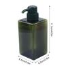 450ml Refillable Square Body Lotion Bottle Plastic Press Pump For Shower Gel Shampoo Liquid Soap Durable Refillable Container