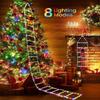 1.5/3M Christmas Decoration Led Santa Claus Climbing Ladder Light Usb Plug 8 Flashing Modes Suitable Household Xmas Tree Wall Window