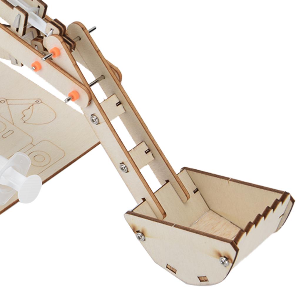 DIY Hydraulic Excavator Model STEM Toys Children Educational Science Experiment Toy Set