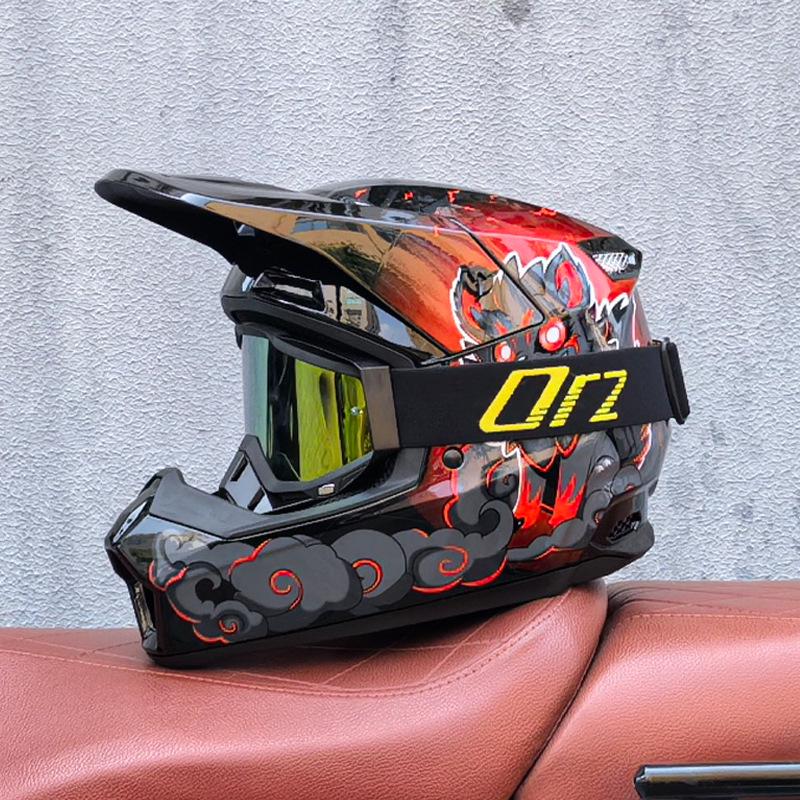 ORZ Full-Face Helmet for Off-Road, Electric Scooters, Mountain Biking, and Street Riding