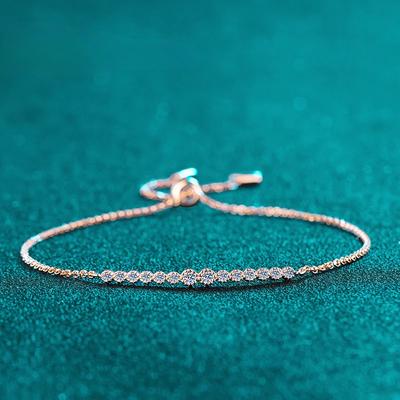 Full D VVS1 Moissanite Bracelets for Women S925 Sterling Sliver Lab Diamond Bracelet Wedding Birthday Party Jewelry Gift