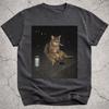 Tabby Cat Smoking Meme Shirt, Cigarette Cat Tee, Funny Drunk Cat Photo T-Shirt, Gen Z Brainrot Gift, Cat Lover Graphic Tee