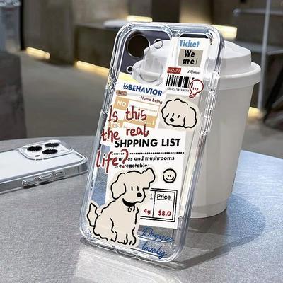 Abstract Dog and Poster Collage  Clear Phone Case for iPhone 17 Pro Max 16 15 Pro 14 13 12 11 XR 17Air 16 Plus Silicone Cover