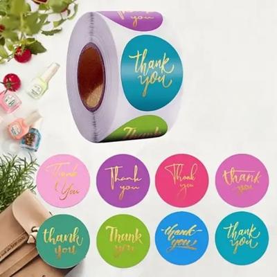 Thank You Stickers Self-Adhesive Envelope Sealing Labels for Gift Wrapping Decor Perfect for Correspondence and DIY Supplies