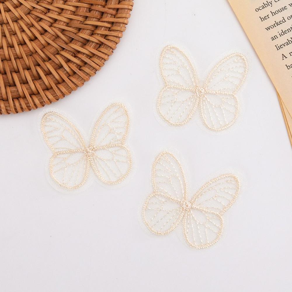 100pcs Dreamy Embroidery Lace Butterfly Appliques Sewing Craft Decoration  Garment Design Materials