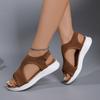 Summer Women's Thick-soled Fish Mouth Sandals Large Size Fly-woven Mesh Breathable Fish Mouth Thick-soled Sandals