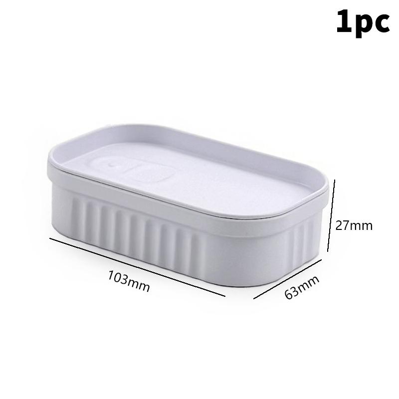 1/4Pcs Sardine Can Shaped Storage Tin Box Portable Metal Material Sealed Jar With Lid For Storing Small Items Household Goods