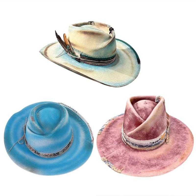 Wool Hat for Musical Festival Adult Winter Autumn Warm Hat Unisex Headwear Stage Show Roleplaying Props Hat Headwear