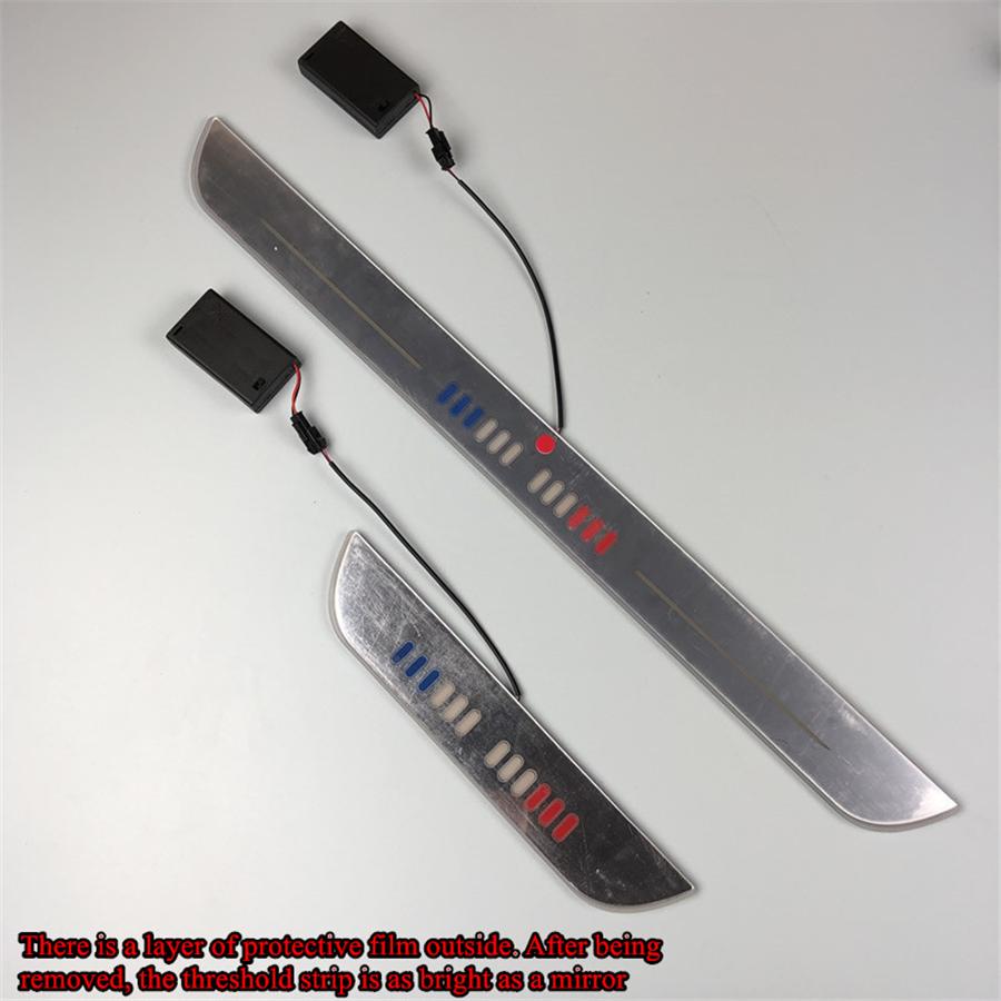 2Pcs 550*45Mm Car Led Flowing Front Pedal Light Sill Pathway Welcome Scuff Light