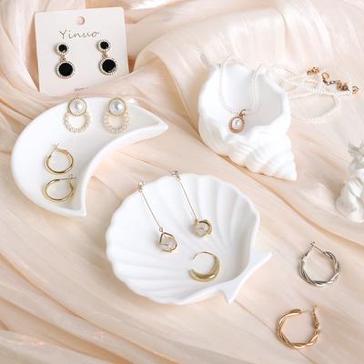 1PC Ins-style White Shell Conch Small Plate Photo Props Storage Tray Accessories Photography Background Decoration Ornaments
