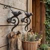 Organização da Casa Ganchos de Metal Gaiola de Pássaro de Ferro Vintage Ganchos de Parede, Cesta Suspensa de Pássaro e Planta Acentos Decorativos Rústicos para Terraço Jardim Exterior