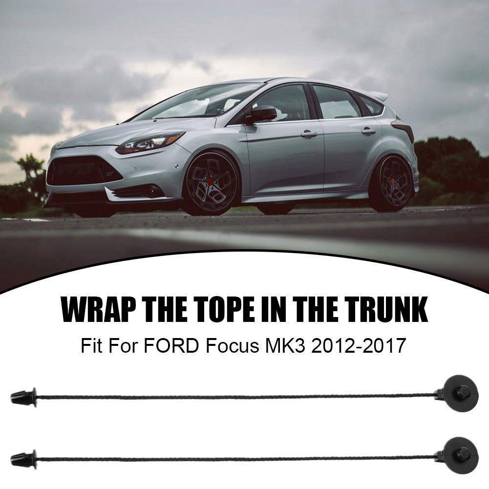 Rear Trunk Shelf String For Ford Focus Hatchback 2012-2017 1930212 Hatch Parcel Shelf Tray Cover Strap String Clip 2pcs S2M5