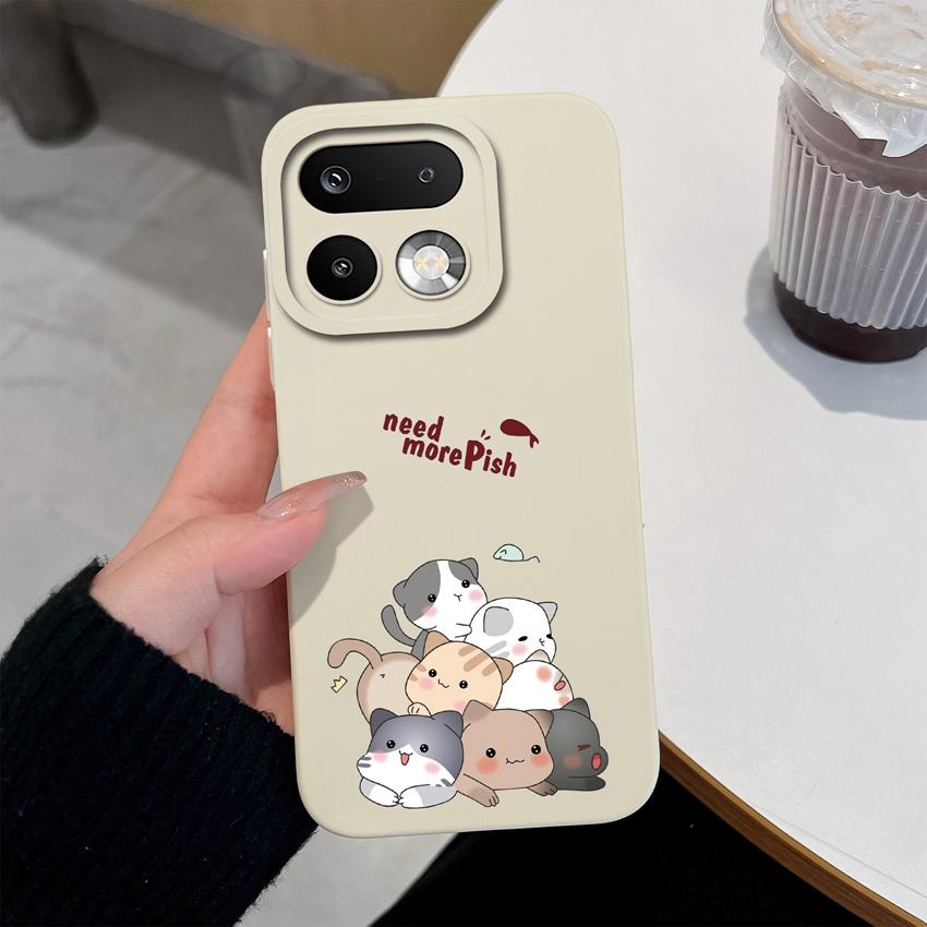 For Oppo Realme 16 14 15 Pro Plus C85 Pro P3 Lite Oppo Reno15 Pro A6X A95 A72 A73 A74 Phone Case Cute Cat Cartoon Lightweight Camera Protection Bumper