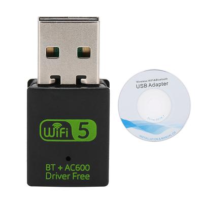 Carte réseau Dongle WiFi Bluetooth 4.2 600 Mo Récepteur sans fil Pilote gratuit Antenne LAN 2 en 1