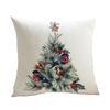 Flax Merry Christmas Pillow Cover Luxury Xmas Throw Pillow Case Christmas Cushion Cover  Bed