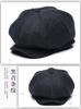 56-58Cm 58-60Cm Thickened Winter Wool Tweed Octagonal Hat Big Size Beret Dad Felt Newsboy Cap Male Leisure Ivy Caps Man