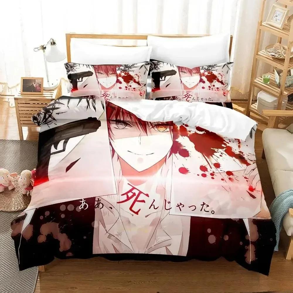 3D Assassination Classroom Koro-sensei Bedding Set Printed With Pillowcase Bed Duvet Cover Soft Single Double Queen King Size